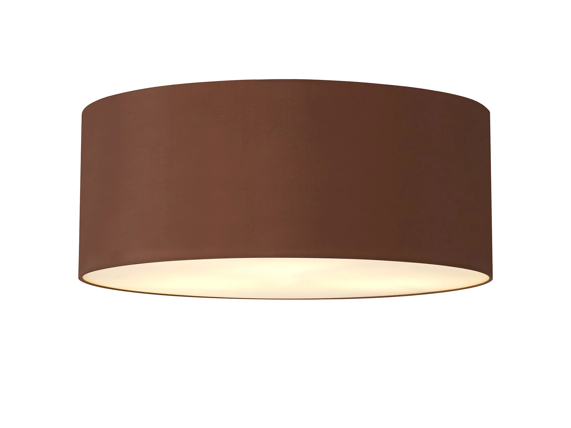 DK0645  Baymont 60cm Flush 5 Light Raw Cocoa/Grecian Bronze, Frosted Diffuser